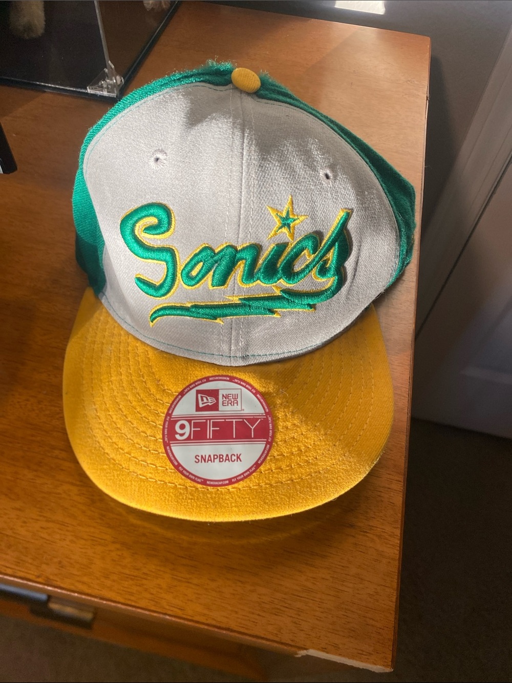 New Era Seattle Sonics Snapback Hat - Green, White, Yellow